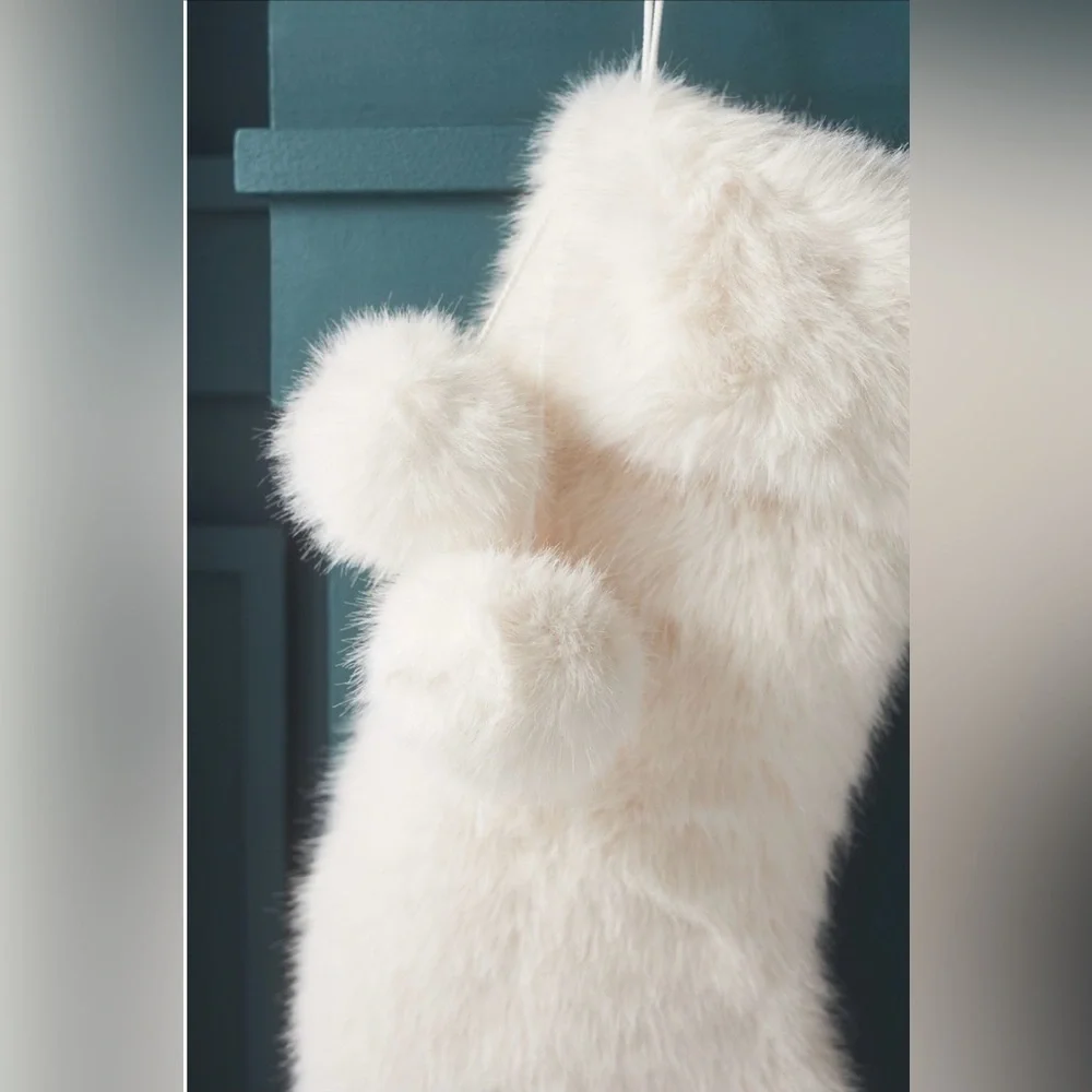 Anthropologie Chloe Faux Fur Stockings - Pair NWT